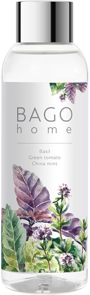 Наполнитель для ароматического диффузора Bago home Мята и базилик 100мл