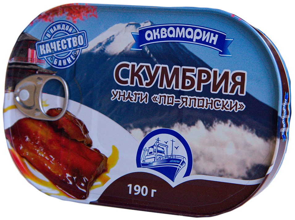 Скумбрия Аквамарин филе в соусе унаги по-японски 190г