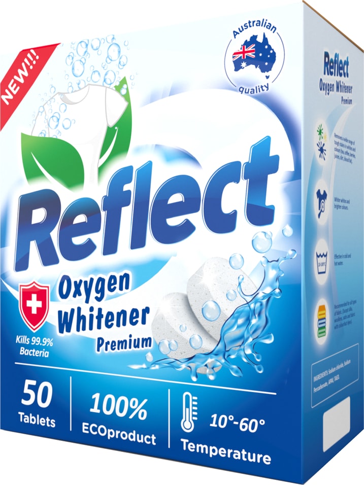 Отбеливатель Reflect Oxygen Whitener кислородный 50шт 429₽