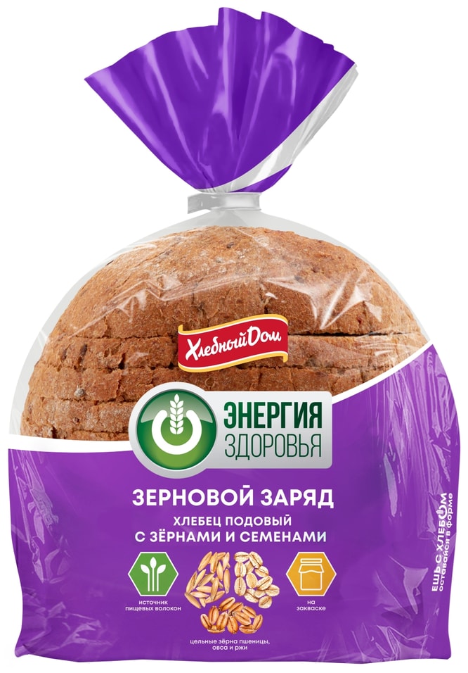 Хлебец Энергия здоровья Подовый с зернами и семенами 300г