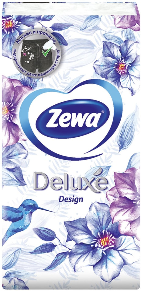 Носовые платки Zewa Deluxe 3 слоя 10шт