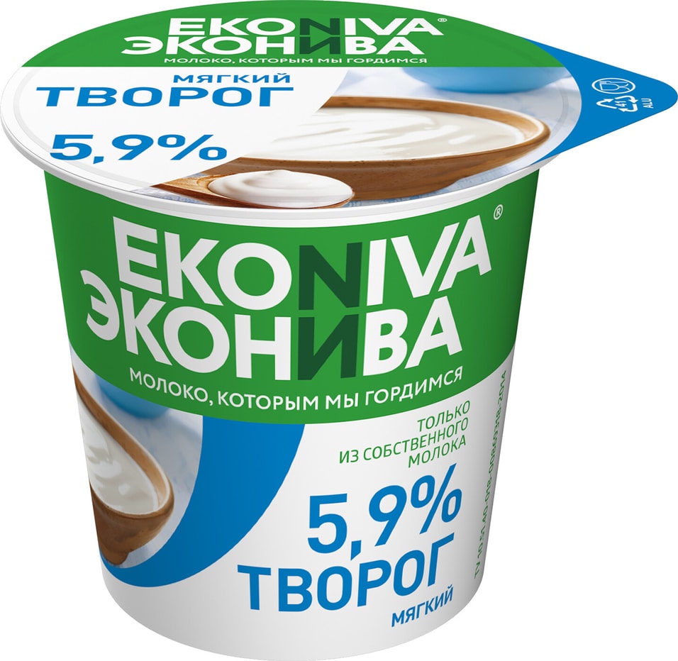 Творог ЭкоНива мягкий 5.9% 125г от Vprok.ru