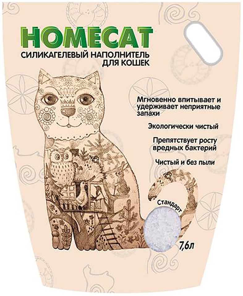 Наполнитель для кошачьего туалета Homecat Без запаха 7.6л