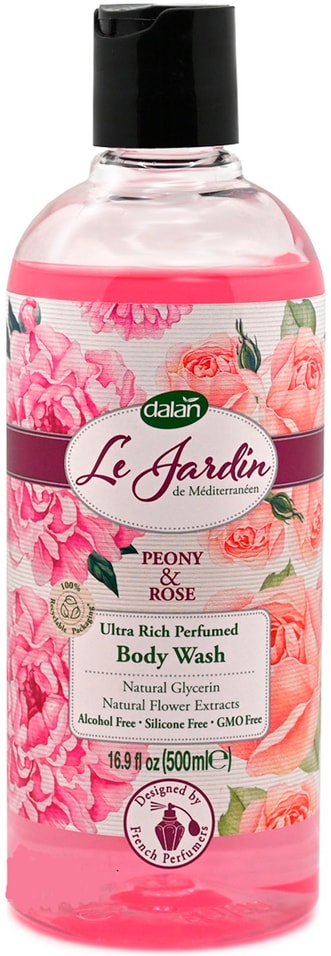 Гель для душа Dalan Le Jardin Парфюмированный аромат Пиона и розы 500мл