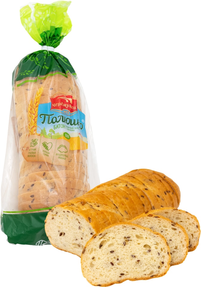 Батон Черемушки Полюшко нарезанный 300г