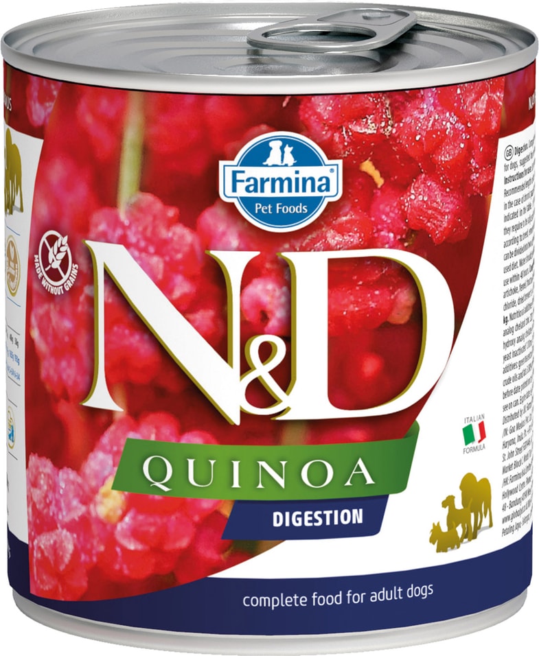 Влажный корм для собак Farmina N&D Dog Quinoa с ягненком фенхелем и киноа для поддержки пищеварения 285г (упаковка 6 шт.)
