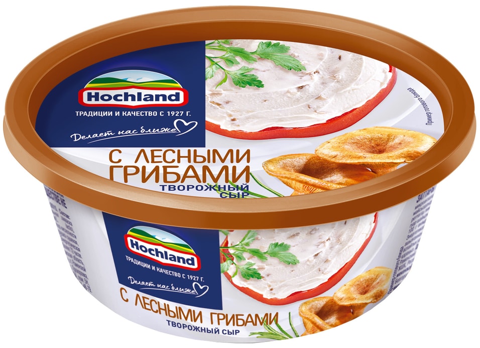 Сыр творожный Hochland с лесными грибами 60% 140г от Vprok.ru