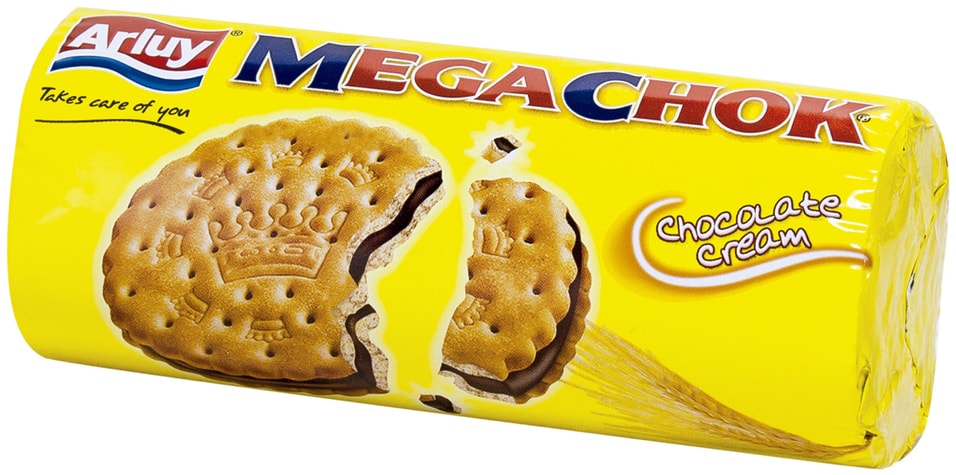 Печенье-сэндвич Arluy MegaChok со вкусом шоколада 180г