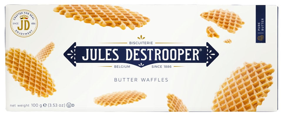 Печенье Jules Destrooper Butter Waffles 100гс доставкой!