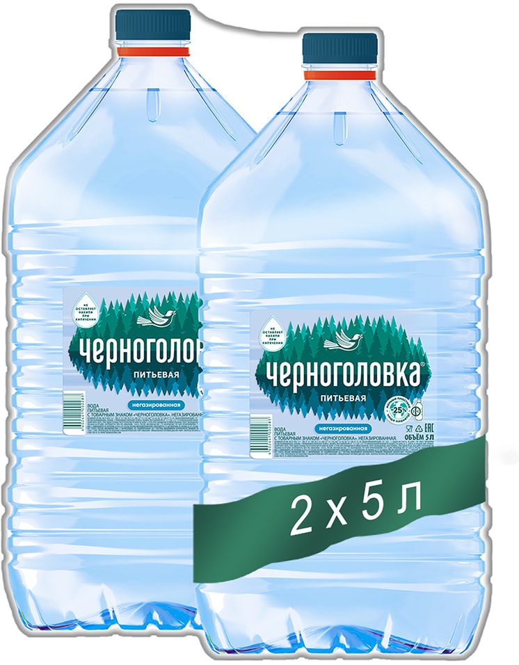 Вода Черноголовка Вкусная питьевая негазированная 5л 230₽