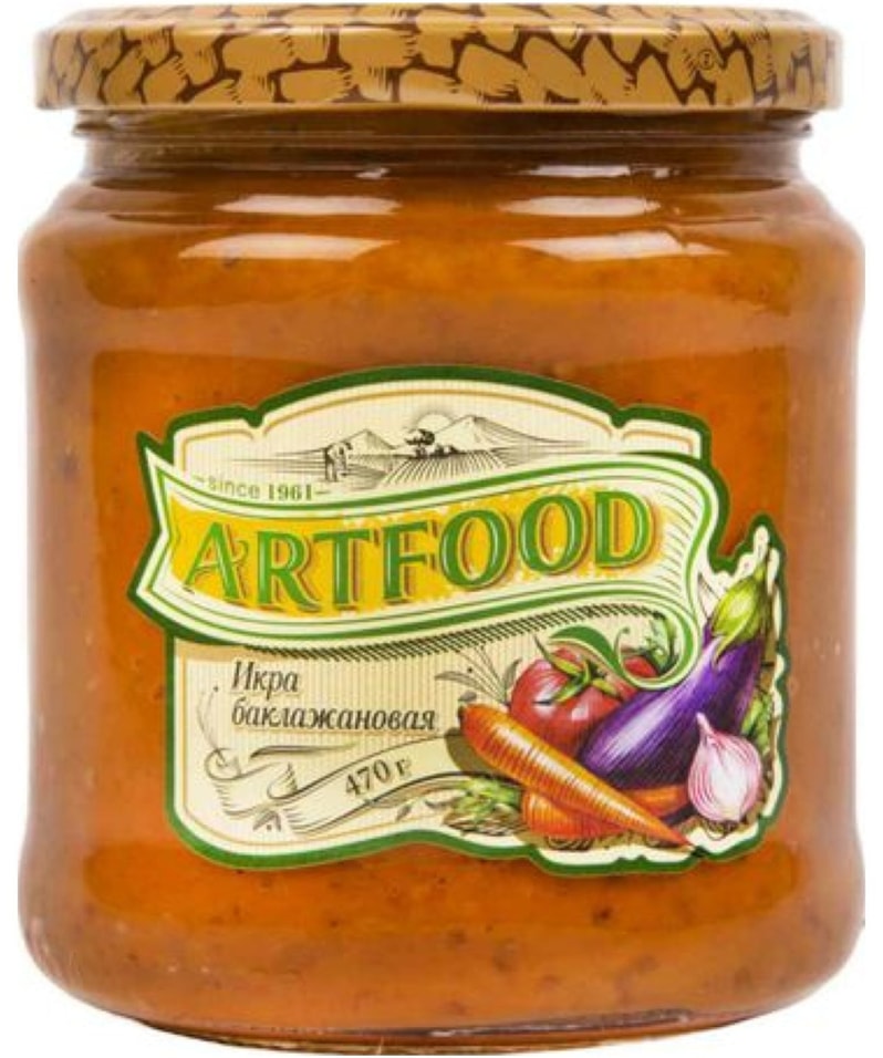 Икра Art Food баклажановая 470г - Vprok.ru Перекрёсток