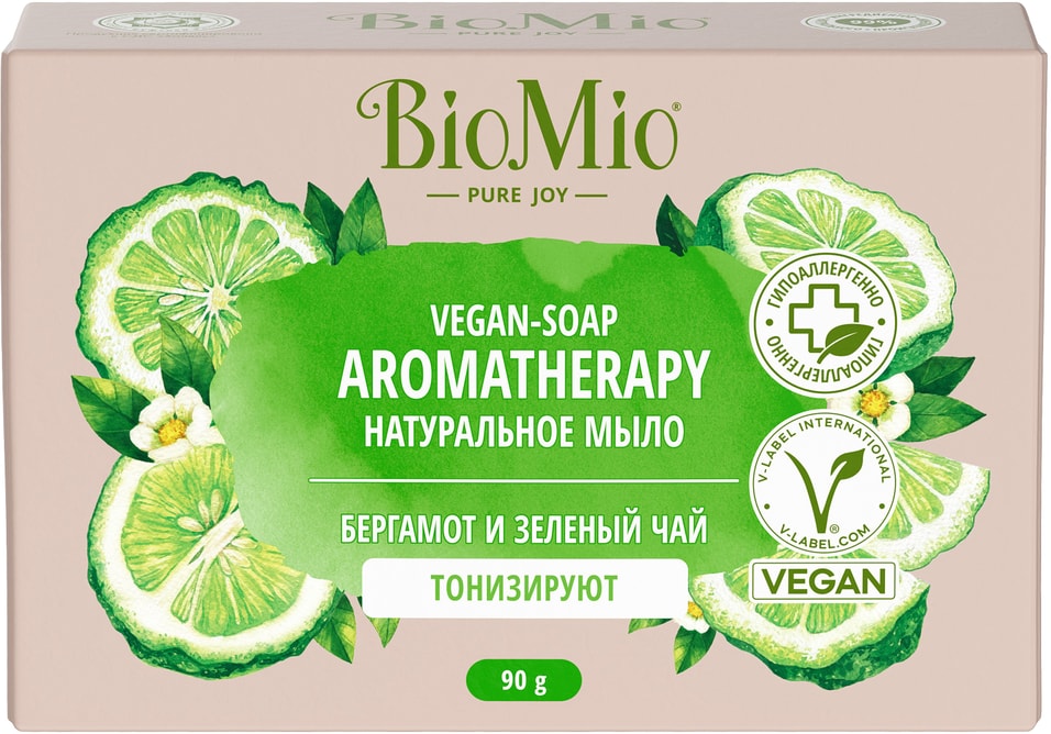 Мыло BioMio Bio-Soap Бергамот и зеленый чай 90г 74₽