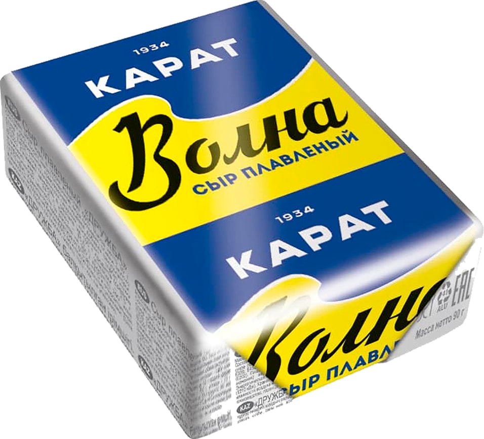Сыр плавленый Карат Волна 45% 90г от Vprok.ru