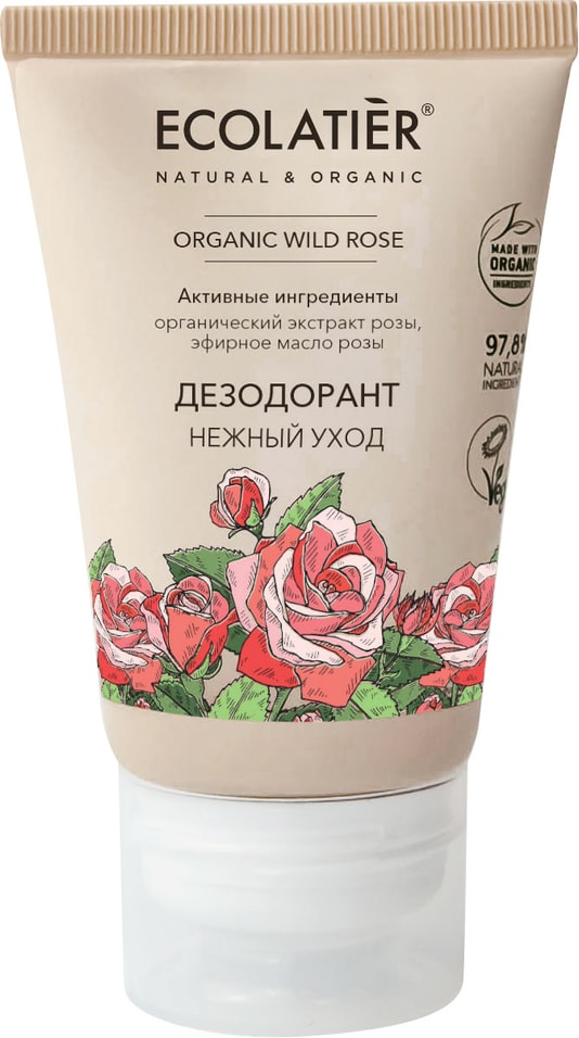 Дезодорант Ecolatier Organic Wild Rose Нежный уход 40мл от Vprok.ru