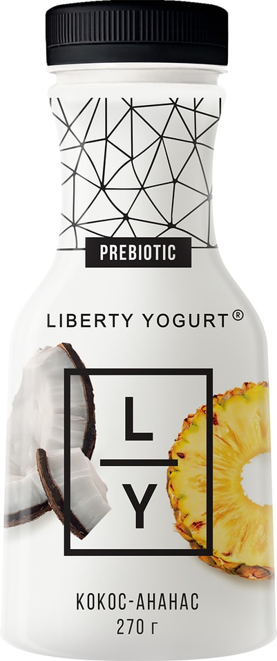 Йогурт Liberty Yogurt Ананас личи кокос 1.5% 270г