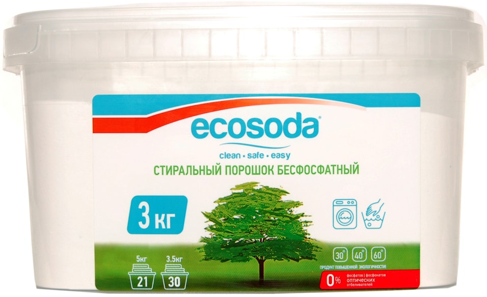 Стиральный порошок Ecosoda Color 3кг