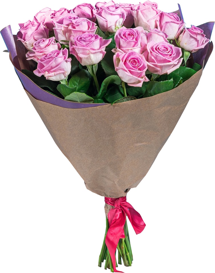Букет Розы розовые 25шт от Vprok.ru