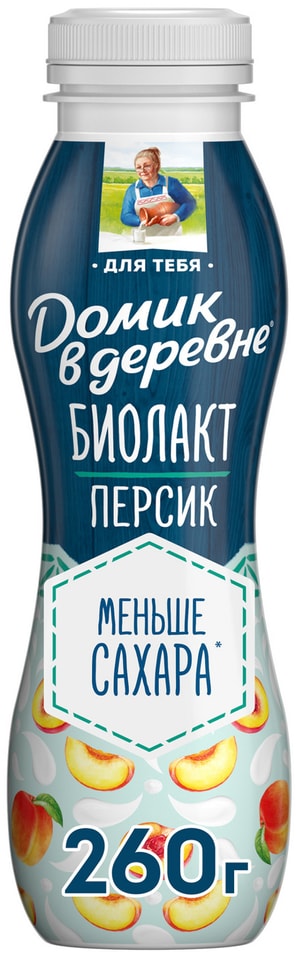 Биолакт Домик в деревне Персик 2.1% 260гс доставкой!