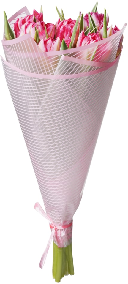 Букет розовых пионовидных тюльпанов 7штс доставкой 1499₽