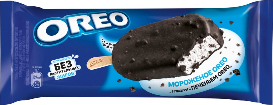 Отзывы о Мороженом Oreo Эскимо с печеньем 20% 56г