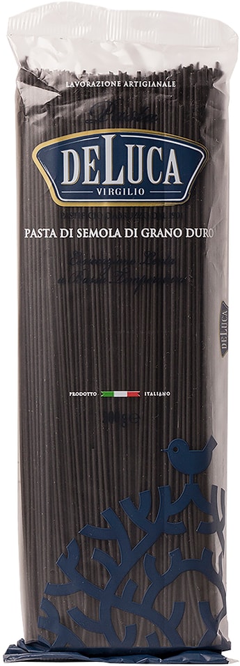 Макароны De Luca №404 Спагетти с чернилами каракатицы 500г