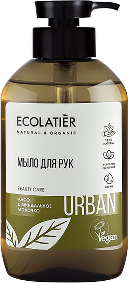 Жидкое мыло для рук Ecolatier Алоэ и Миндальное молочко 400мл от Vprok.ru