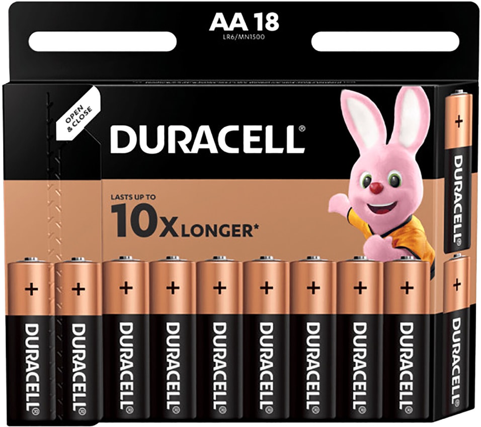 Батарейки Duracell Basic AA 18шт от Vprok.ru