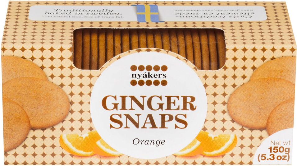 Печенье Nyakers Имбирное Апельсиновое 150г от Vprok.ru