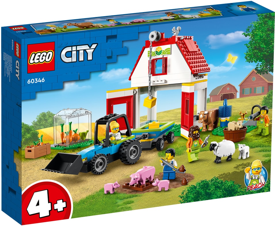 Конструктор LEGO City Farm 60346 Ферма и амбар с животными