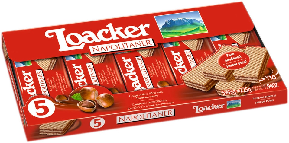 Вафли Loacker Napolitaner 225г