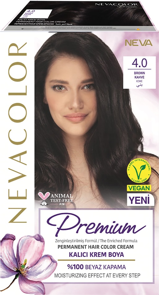 Крем-краска для волос Nevacolor Premium № 4.0 Кофе
