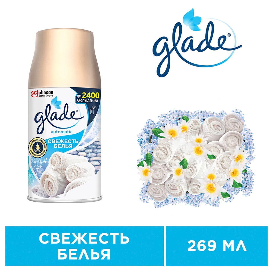 Сменный баллон Glade Automatic Свежесть белья 269мл от Vprok.ru