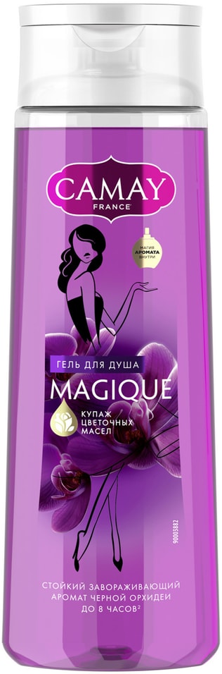Гель для душа Camay Магическое заклинание парфюмированный с ароматом черной орхидеи 250мл