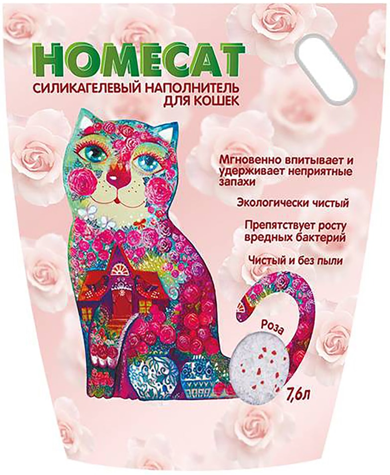 Наполнитель для кошачьего туалета Homecat Роза 7.6л Наполнитель для кошачьего туалета Homecat Роза 7.6л