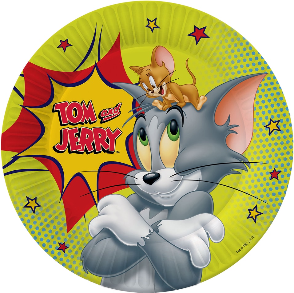 Набор бумажных тарелок ND Play Tom&Jerry  230мм 6шт от Vprok.ru