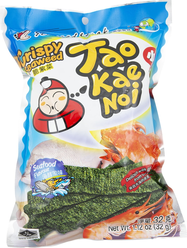 Водоросли морские Taokaenoi со вкусом морепродуктов 32г