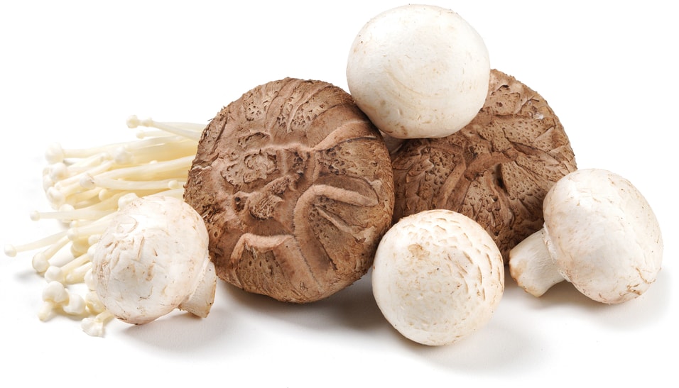 Грибы Есть грибы Шампиньоны эноки шиитаке для риса по-сахалински 210г