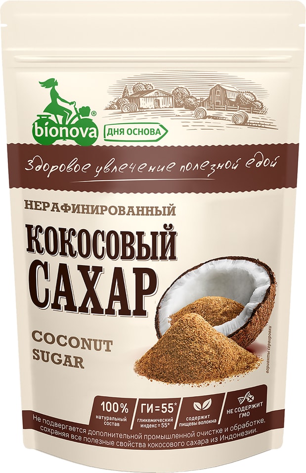 Сахар Bionova Органический кокосовый 200г от Vprok.ru