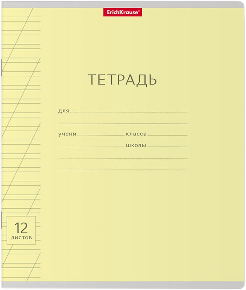 Набор тетрадей ErichKrause Классика Visio желтая косая линейка 12л 10шт 257₽