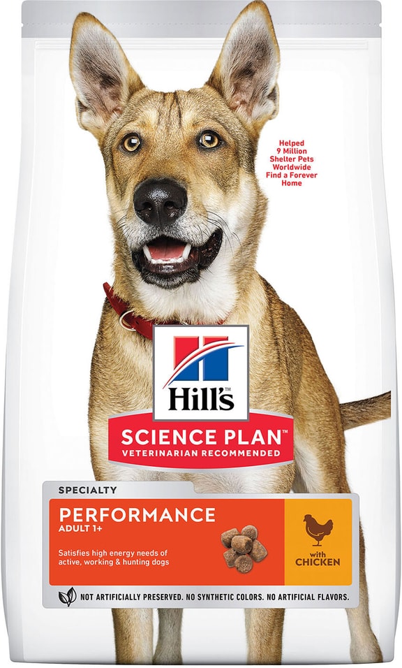 Сухой корм для собак Hills Science Plan Performance Adult с курицей для собак испытывающих повышенные нагрузки с 12кг