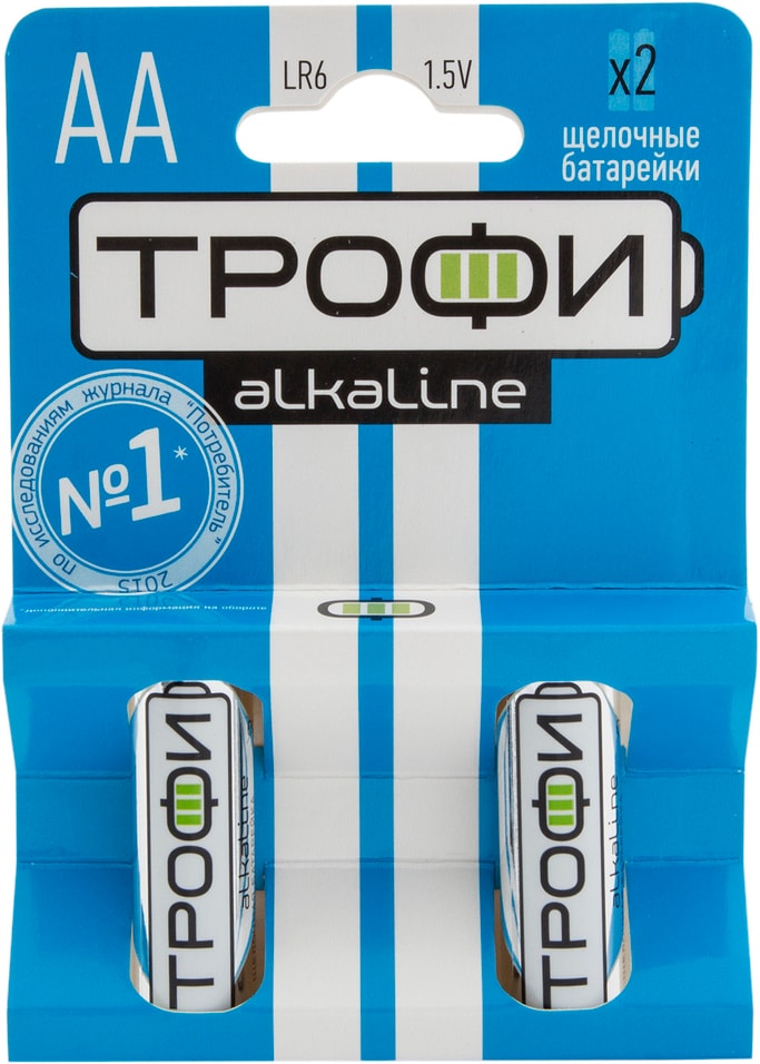 Батарейки Трофи LR6-2BL AA 1.5В 2шт от Vprok.ru