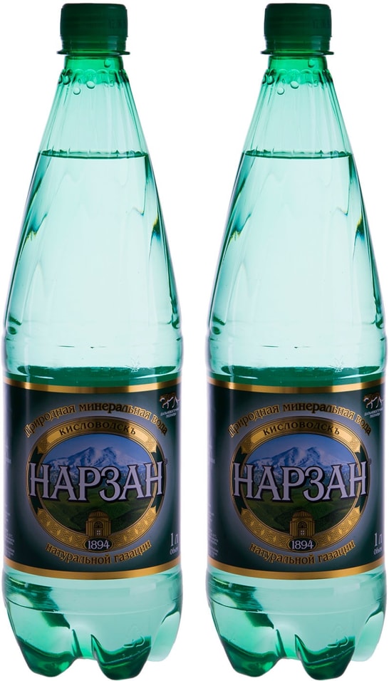 Вода Нарзан минеральная лечебно-столовая натуральной газации 1л