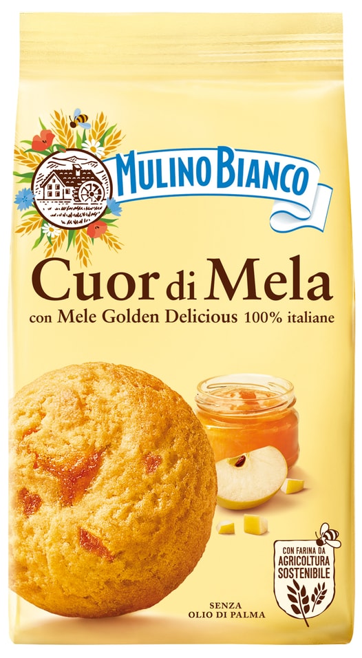 Печенье сдобное Mulino Bianco Песочное Cuor di mela 250г