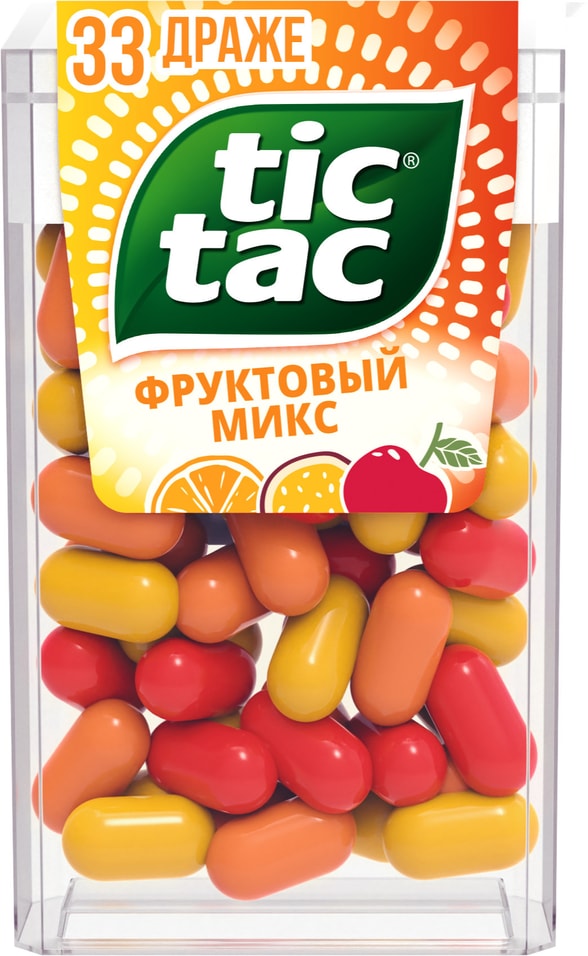 Драже Tic-Tac Фруктовый Микс 16г - Vprok.ru Перекрёсток