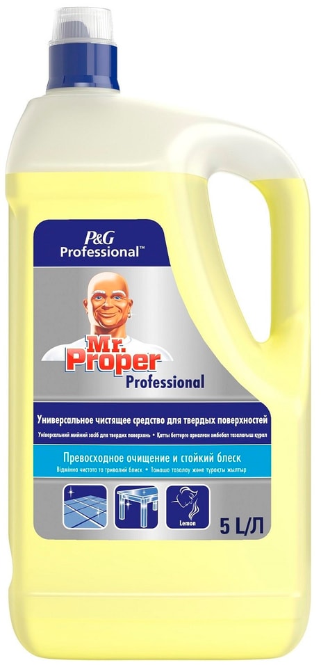 Средство чистящее Mr.Proper Лимон для твердых поверхностей универсальное 5л от Vprok.ru
