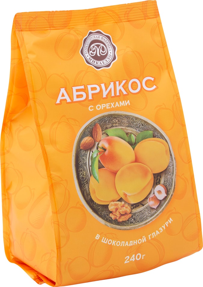 Абрикос Микаелло с орехами в шоколадной глазури 240г