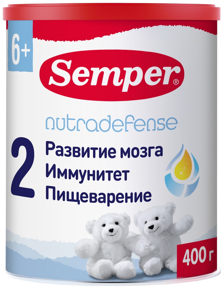 Смесь Semper Nutradefense baby 2 молочная с 6 месяцев 400г