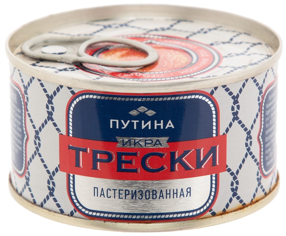 Икра Путина трески пастеризованная 125г от Vprok.ru