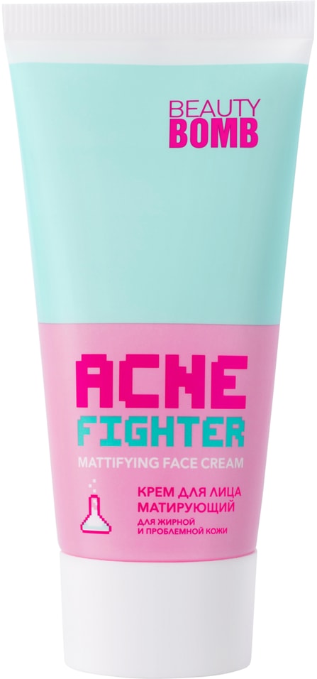 Крем для лица Beauty Bomb Mattifying Face Cream Acne Fighter матирующий лля жирной и проблемной кожи 40мл 189₽