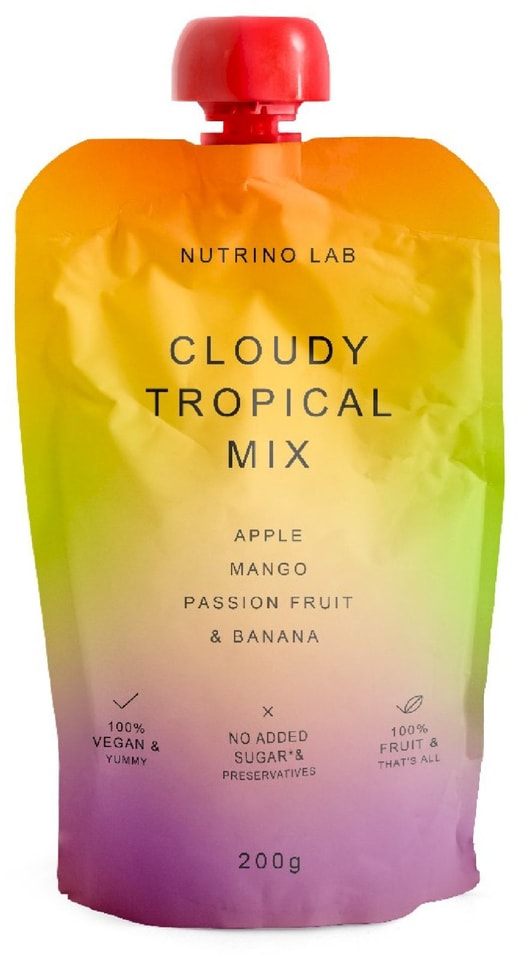 Пюре фруктовое Nutrino Lab Яблоко-Манго-Маракуйя-Банан 200г